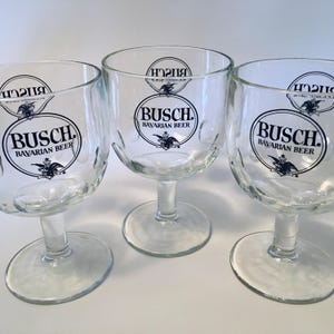 PRICE INCLUDES ALL! Set of three collectible vintage goblets Busch Bavarian beer goblets