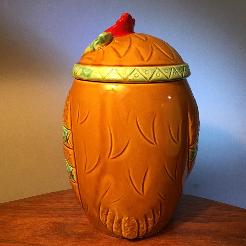 Vintage ceramic pottery chief owl cookie jar made in Japan by Etsy