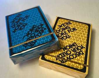 Set of two 1975 Credit Union playing cards - factory sealed, never used - printed in the USA by the CUNA Supply Corp