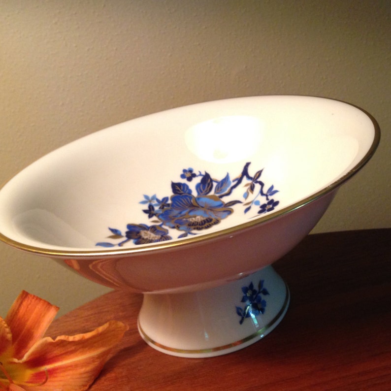 Lenox Pagoda Pedestal Footed Compote Bowl From the 80s Etsy Ireland