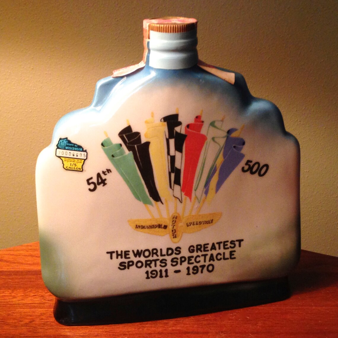 Vintage Jim Beam Indianapolis 500 Speedway decanter from 1970 Etsy