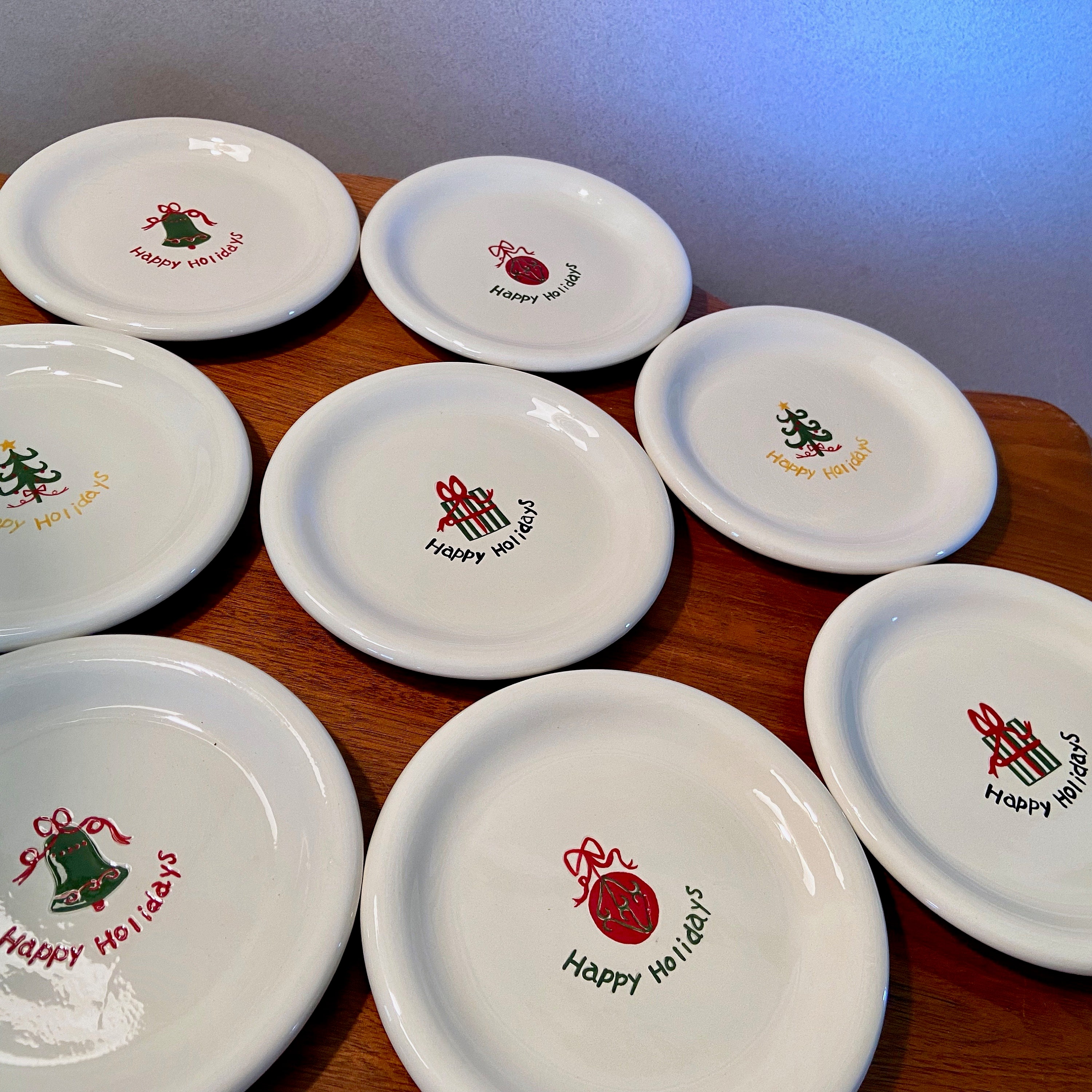 Erya Porcelain Dinnerware Party of 6 Appetizer Plates White 5.5 