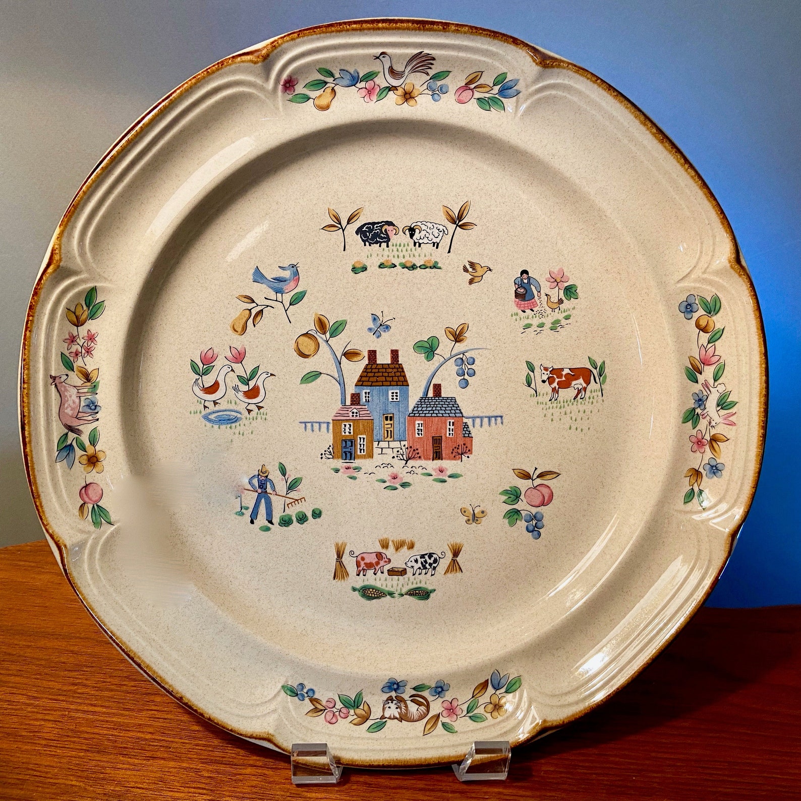 Vintage heartland Stoneware Dinner Plates by Etsy
