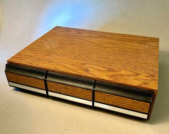 Vintage faux wood vinyl three drawer cassette storage case for 36 tapes