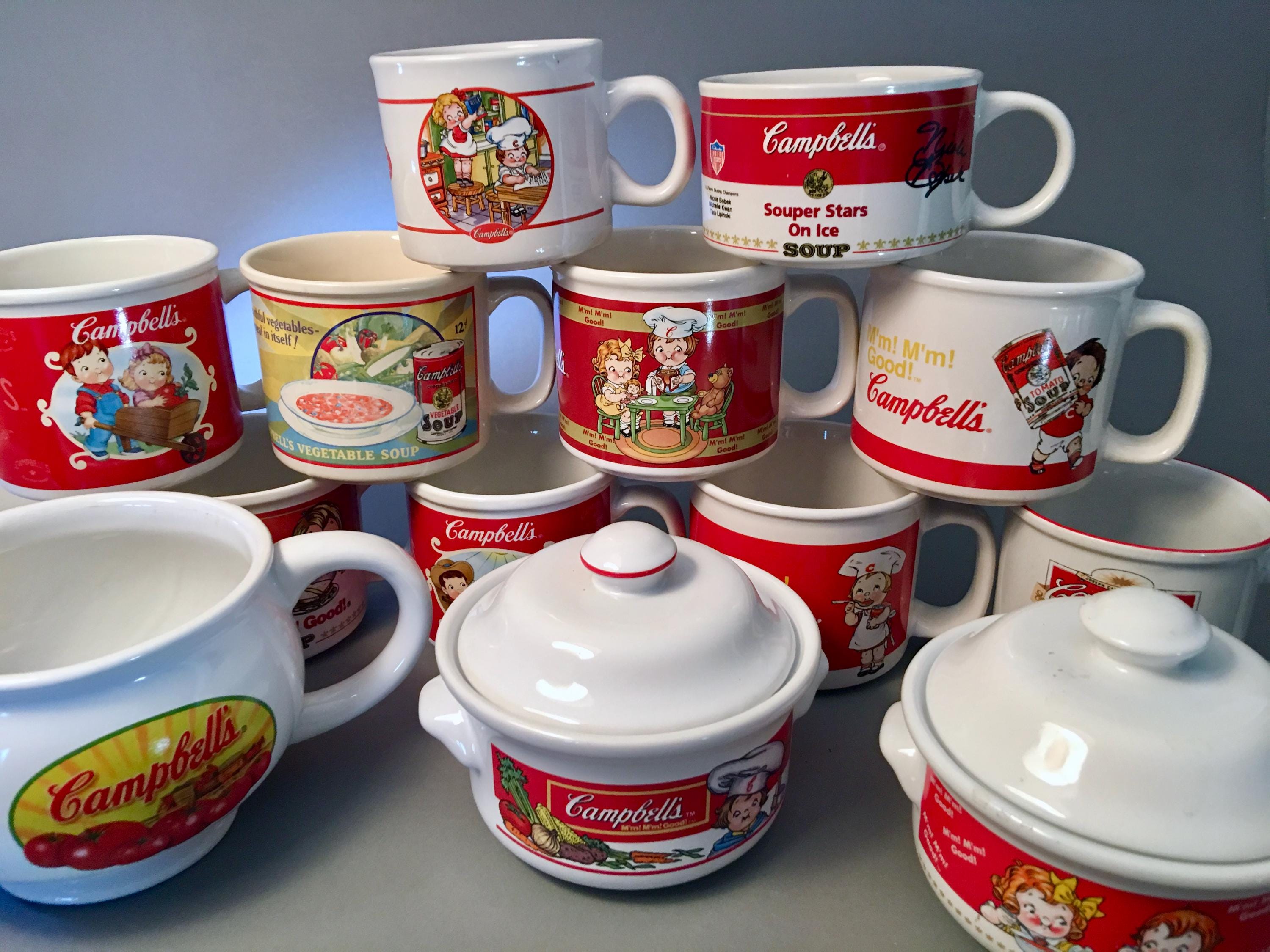 Campbell Soup Bowls - Etsy Campbell Soup Bowls - Etsy