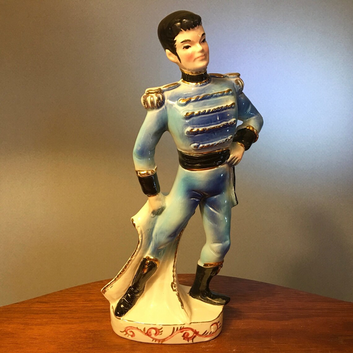 Vintage Kreiss & Company male figurine in blue suit Etsy