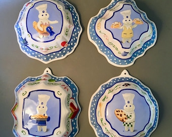 YOUR CHOICE! Vintage &quot;Pillsbury Doughboy&quot; hanging ceramic kitchen molds by the Danbury Mint - price is for each