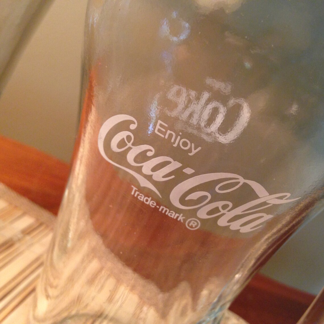 Two Libbey CocaCola Coke heavy glasses with handles made in Etsy