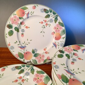 Set of 8 vintage Villeroy & Boch &quot;Orangerie&quot; 7-inch plates made In Germany - price includes all 8 plates