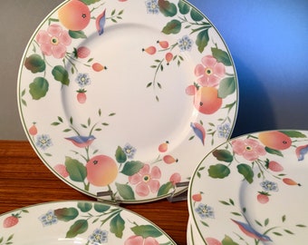 Set of 8 vintage Villeroy & Boch "Orangerie" 7-inch plates made In Germany - price includes all 8 plates