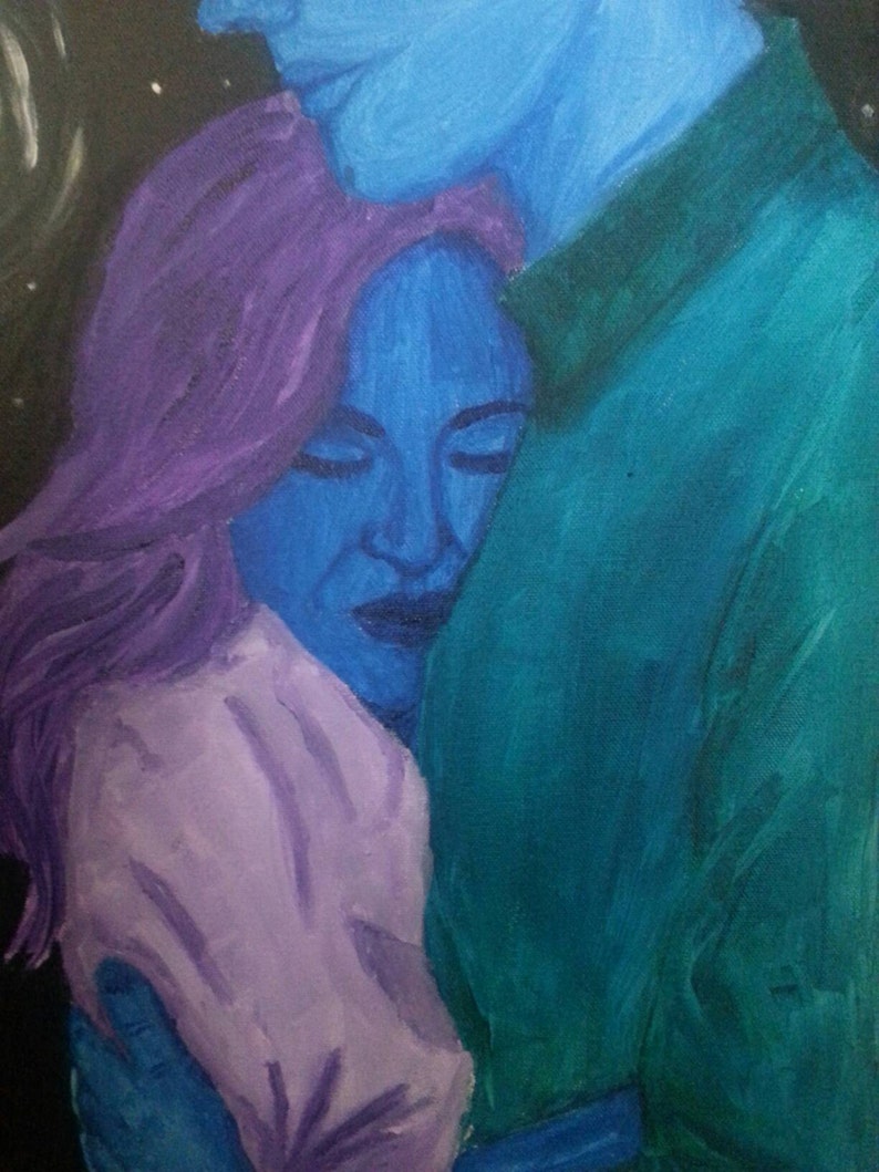 Painting on canvas Forbidden Love Etsy