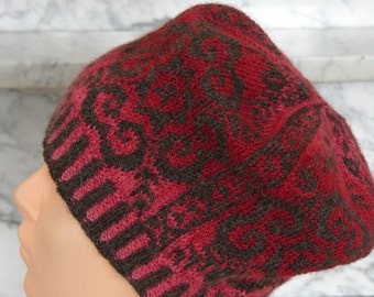 Fair Isle Hat , made in all natural wool.