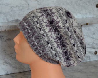 Fair Isle Hat , made in all natural wool.