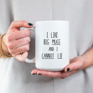 I Like Big Mugs Funny Coffee Mug: Sarcastic Gift for Coffee Lovers