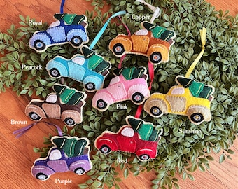 Wool Felt Sugar Cookie Truck Ornament Hanger Color Choice