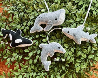 Wool Felt Sea Life Ornament Character Choice