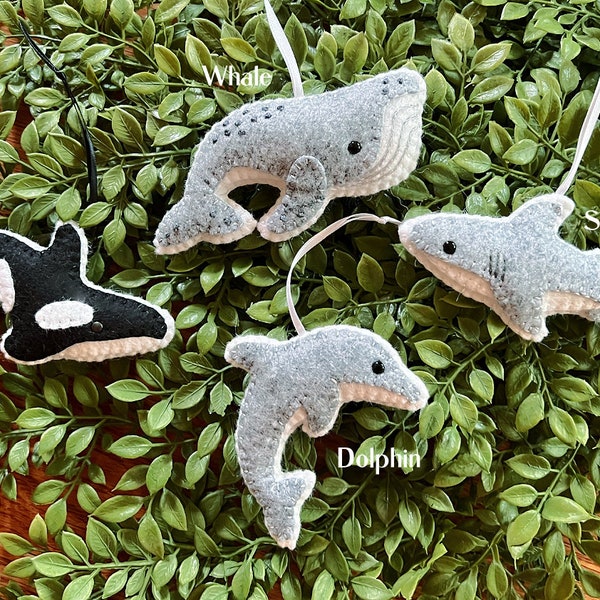 Wool Felt Sea Life Ornament Character Choice
