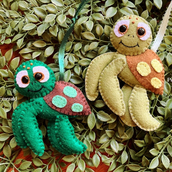 Wool Felt Sea Turtle Ornament Color Choice