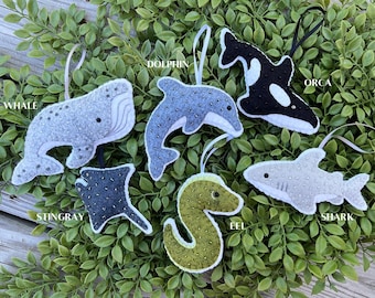 Wool Felt Sea Life Ornament Character Choice