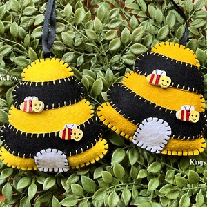 Wool Felt Beehive Ornament Hanger Color Choice