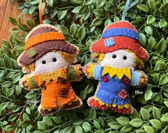 Wool Felt Scarecrow Ornament Color Choice