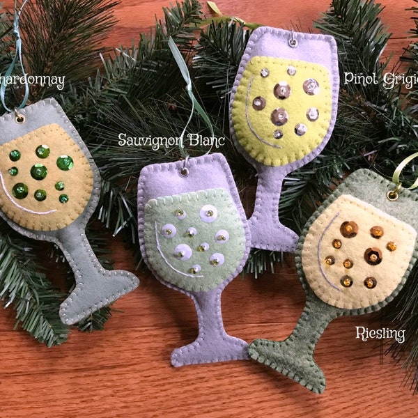 Wine Glass Ornament Etsy