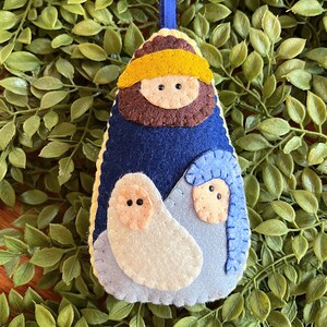 Wool Felt Nativity Ornament Color Choice - Etsy