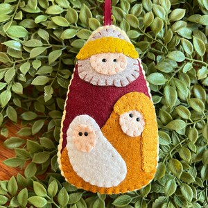 Wool Felt Nativity Ornament Color Choice - Etsy