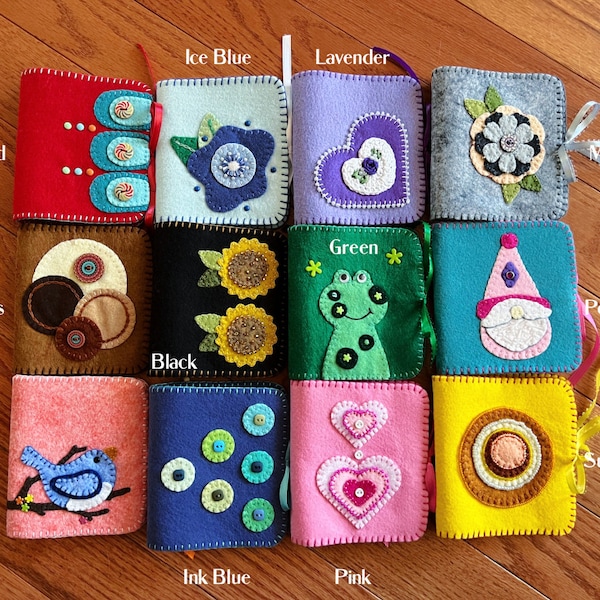 Large Wool Felt Needle Book Color Choice