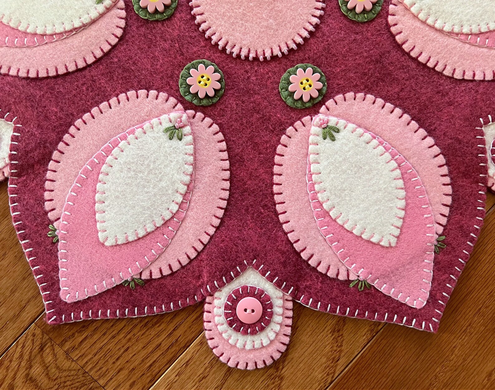 Wool Felt Shades of Pink Table Mat Etsy