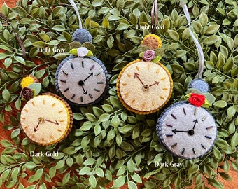 Wool Felt Pocket Watch Ornament Color Choice