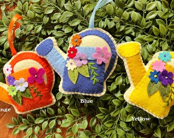 Wool Felt Watering Can Ornament Color Choice