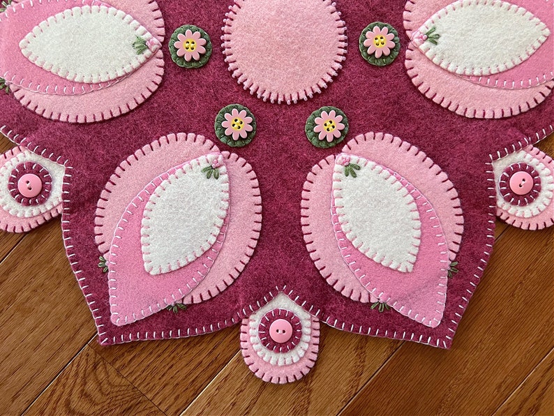 Wool Felt Shades of Pink Table Mat Etsy