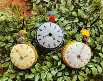 Wool Felt Pocket Watch Ornament Color Choice