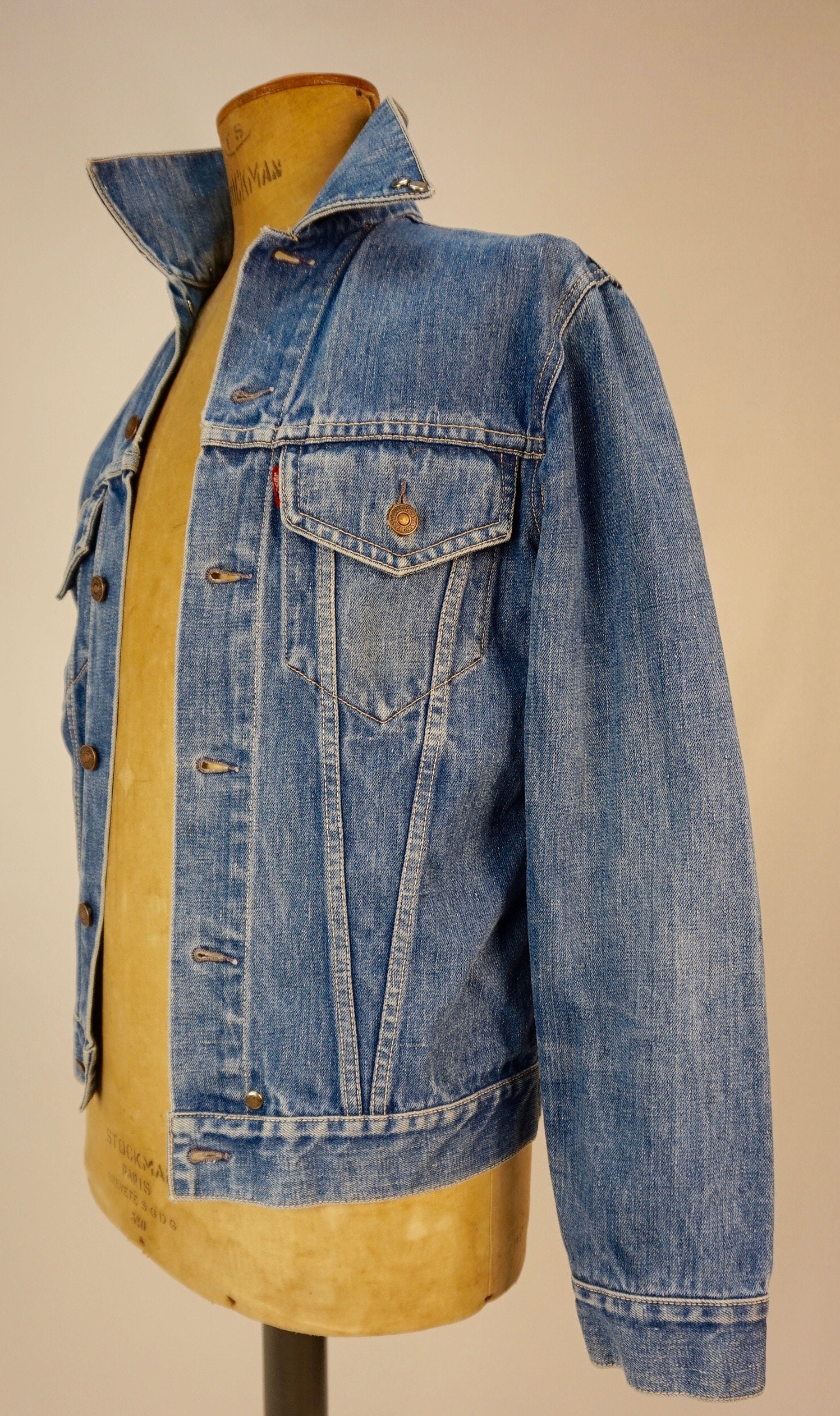 Peach Stitched BIG E Levis Type 3 Trucker. Super Rare 347 - Etsy