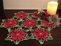 Crochet Christmas doily. Crochet Table centrepiece