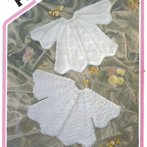 Baby Matinee Coat. Vintage Baby Knitting Pattern PDF