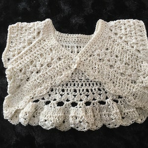 Baby Crochet Shrug. Baby bolero. Sizes from birth 6 years image 3