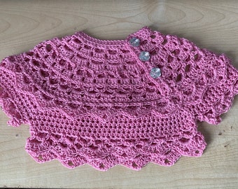 Cotton Lacy Crochet Baby Bolero