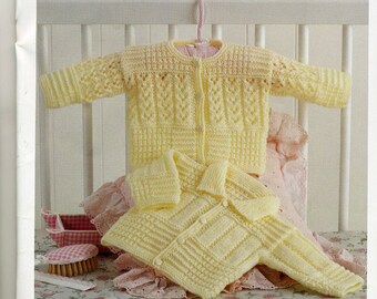 Knitted Baby Cardigan. Preemie Baby Cardigan. Baby Knitting Pattern PDF
