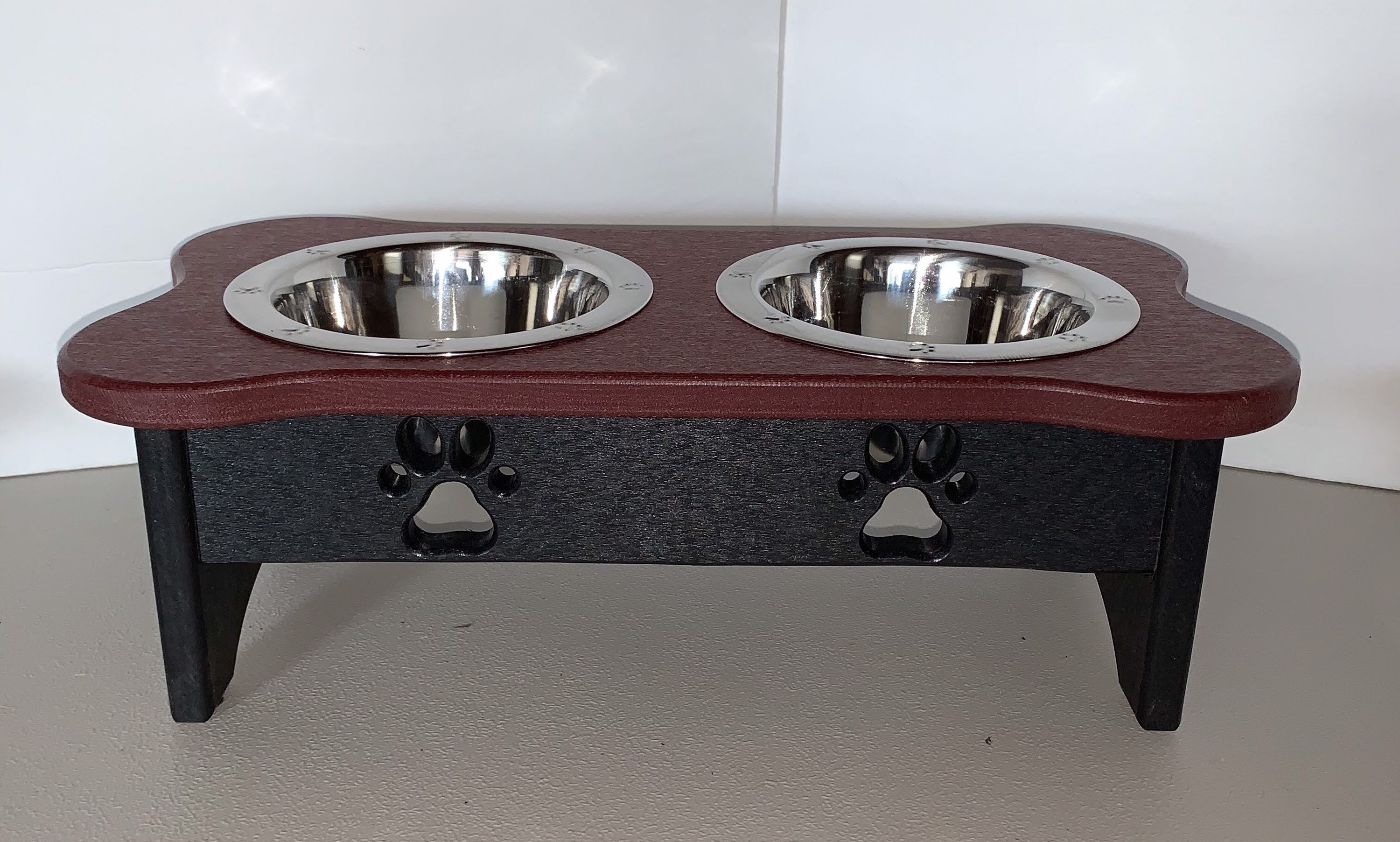 8 1/4” High Elevated Dog Feeder With Bowls-92 - Etsy
