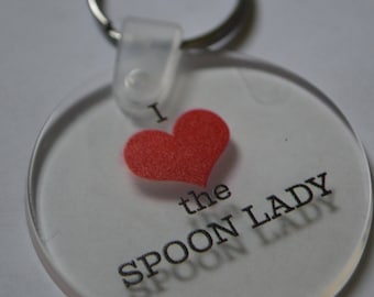 I Heart Spoon Lady Keychain