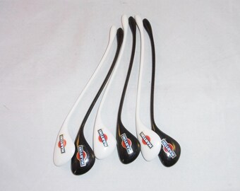 Set of 6 rare vintage Martini cocktail stirrers. Hard plastic, celluloid?