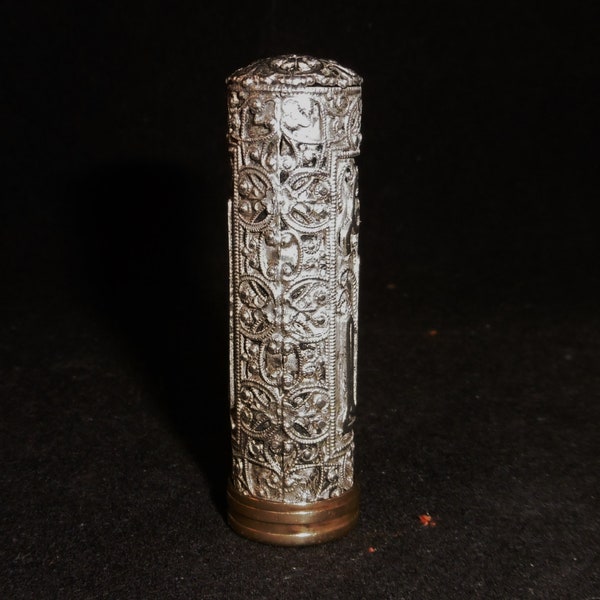 Vintage French lipstick holder, Rouge Soie, Art Deco and North African hints. Paris, Breveté S.G.D.G.