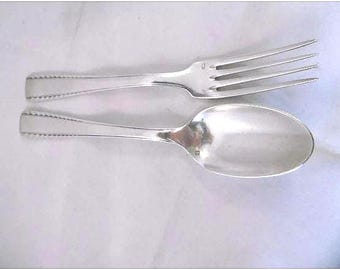 Pair Thorvald Marthinsen Norway 830S Hallmark Silver Serving