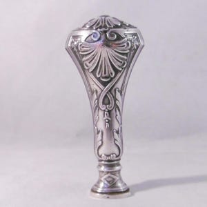 Ancien cachet de cire en argent sterling, poinçonné, France. Victorienne, carte SIM ? 29 g