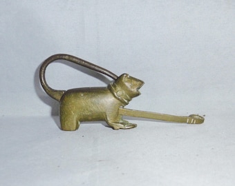 Antique Chinese dog shaped padlock. Cute little curio.