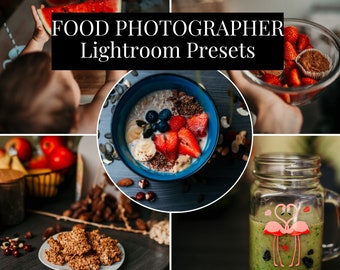 Fotografía de alimentos Ajustes preestablecidos de Lightroom Ajuste preestablecido de comida vibrante Ajuste preestablecido móvil Ajustes preestablecidos de blogger de alimentos de escritorio de Lightroom Ajuste preestablecido de Moody para filtro de alimentos
