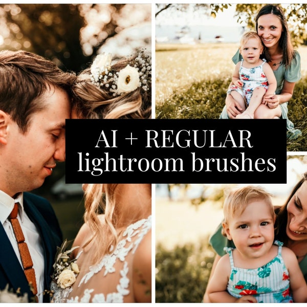 LIGHTROOM BRUSHES AI Brushes Lightroom Classic Brush preset Sunflare brush for Skin Brush Wedding presets Family preset brush preset bold