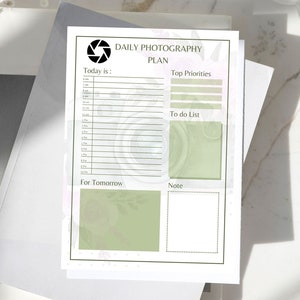 Photography Planner Printable Photoshoot Planner Weekly, Daily Planner ...